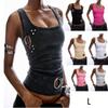 2026 European Street Style: K Fashion Eyelet Slim Vest - New Summer Arrival
