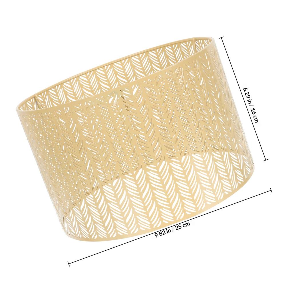 Hollow Out Metal Lampshade Cylinder Light Cover for Hanging Lamp Modern Style Decorative Lamp Shade for Living Room Bedroom