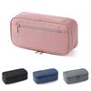 Simple Solid Color Canvas Pencil Case – Large Capacity for Students