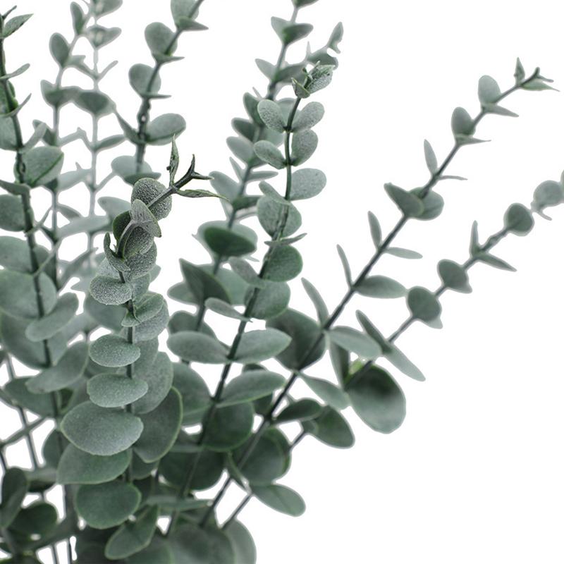 10PCS Gold Eucalyptus Leaf Artificial Plants Diy Christmas Fake Plant Flower Bouquet Ornament Home Garden Party Wedding Decor