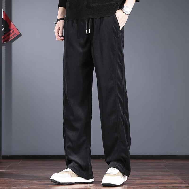 Jielinuo Men's Loose-Fit Straight-Leg Sweatpants