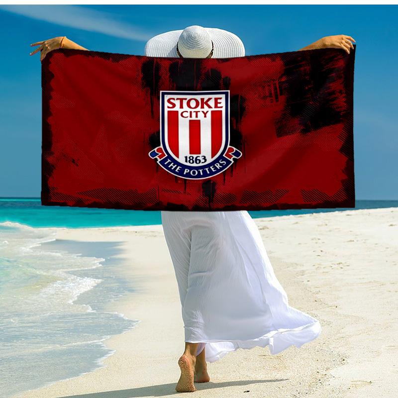 1PC Stoke City Football Club Beach Towel - Soft, Absorbent Microfiber, Lightweight, Ideal for The Beach, Parties, Travel, Camping Fan Gifts