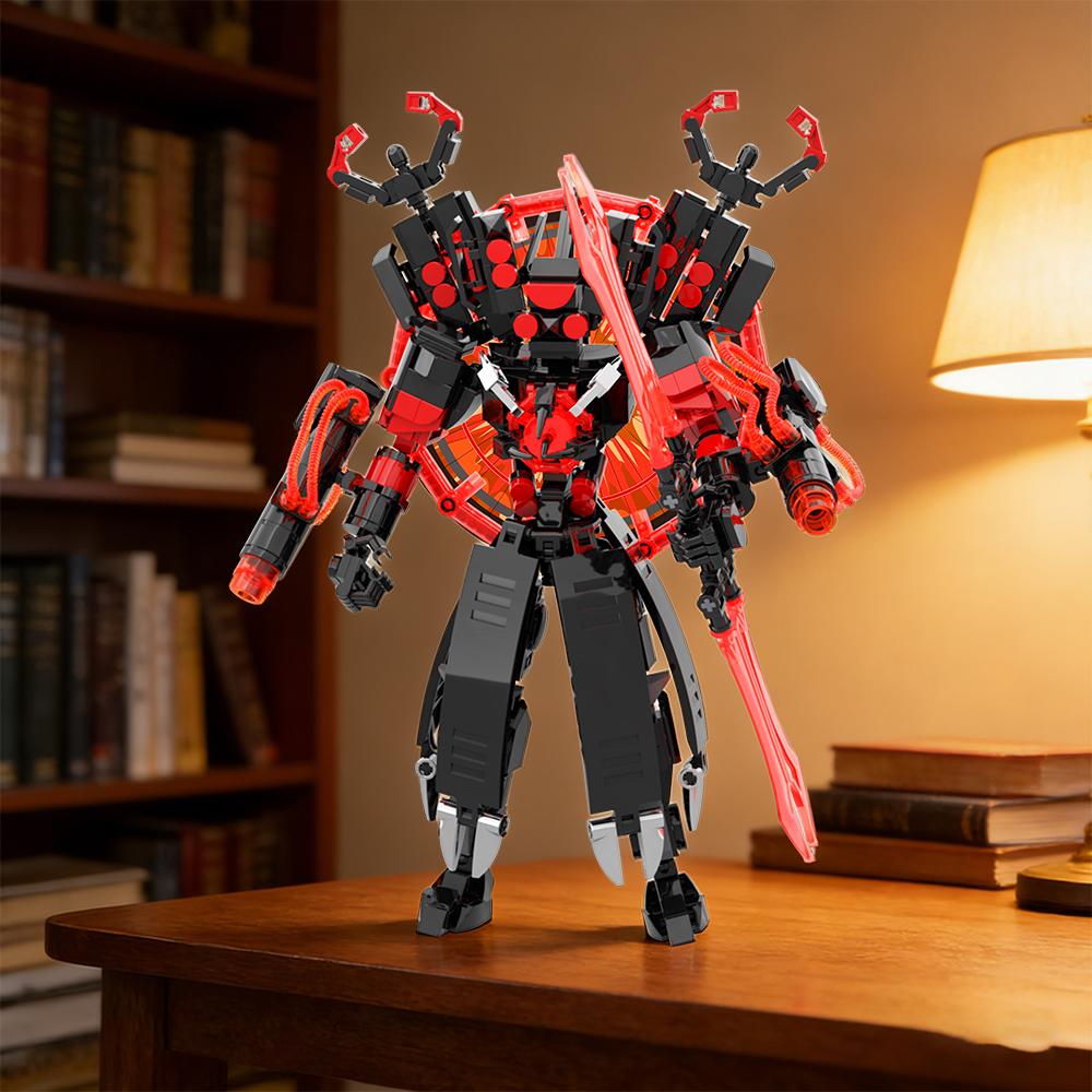 MOC Skibidi Toileted Giant Titan TVman Upgrade Speakerman Building Blocks Action Figure Model Construction DIY Bricks Toy Fan