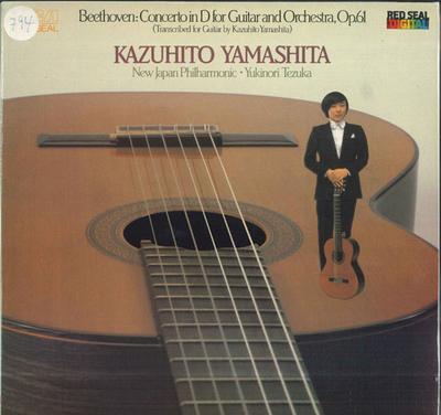 LP Record KAZUHITO YAMASHITA YUKINORI TEZUKA  Beethoven Concerto In D For Guitar  RL70847 RCA RED SEAL 1982 Italy Classical Used