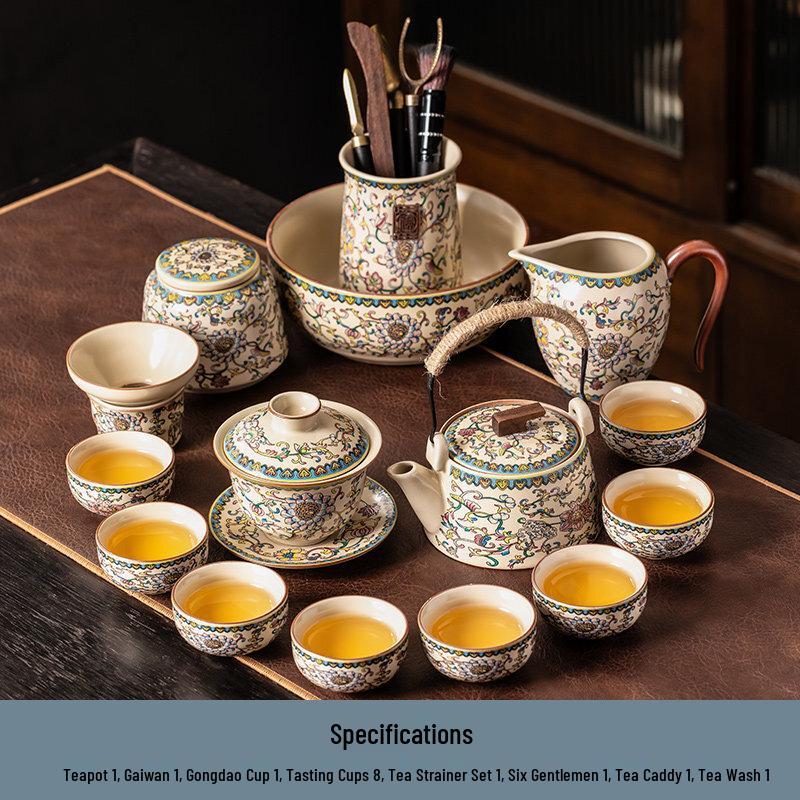 Cha Xun Ru Kiln Ceramic Kung Fu Tea Set
