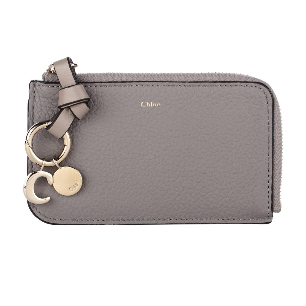 Chloe Card Case CHC21WP944F57 053 Leather Wallet Gray [Used]