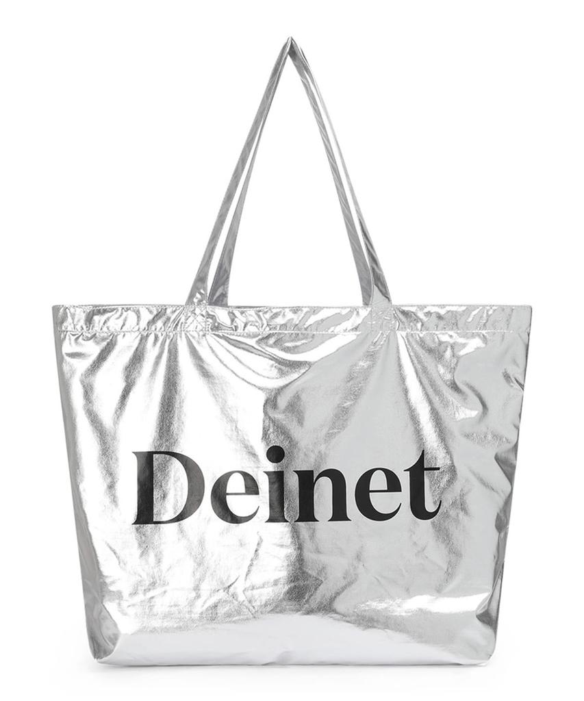 Deinet Essential Logo Shoulder Big Bag In Silver