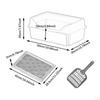 Cat Litter Box In Stainless Steel with Cover, Semi Enclosed Design for Home