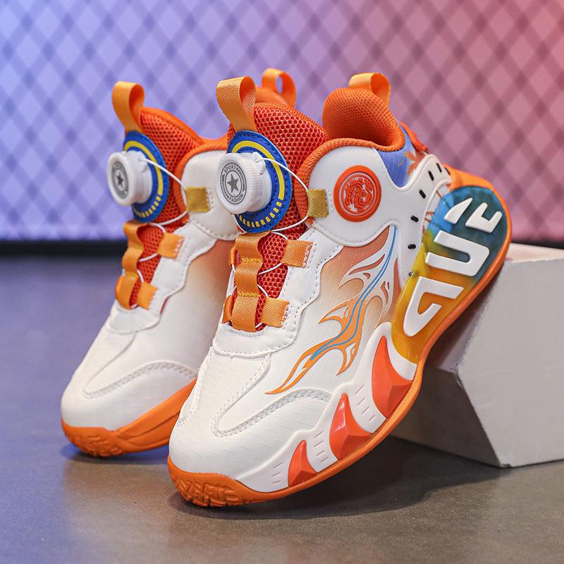 Boys shoes 2025 middle and older children's actual combat training basketball shoes non-slip spring and autumn children's sports shoes boys running