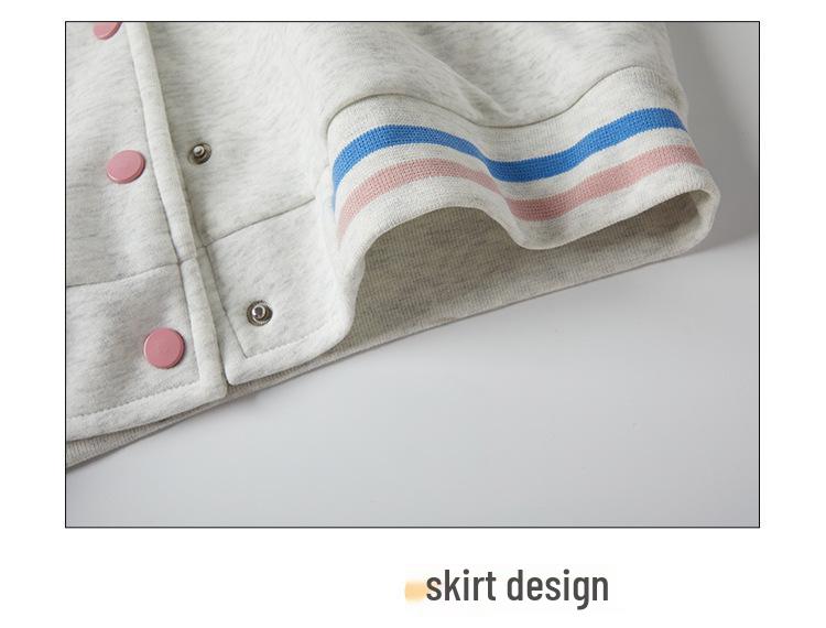2026 Girls' Trendy Casual Spring/Autumn Baseball Jacket for Medium & Large Kids
