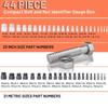 44Pcs Stainless Steel Nut And Bolt Thread Checker Bolt Sizing Gauge Set For Mechanical Repair And DIY Projects