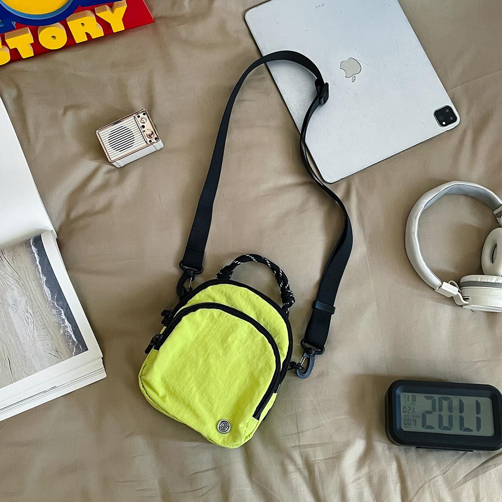Crossbody Bag Lightweight Waterproof Nylon Shoulder Bag Male And Female Students Class Bag Handbag Mobile Phone Small Satchel