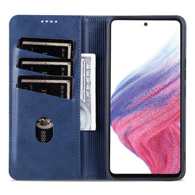 AZNS Dla Samsunga Galaxy A34 5G Odporne na upadki Etui na telefon o teksturze skóry bydlęcej Stojak Portfel Skóra PU Magnetycznie samozamykające się Ochronne Etui z klapką