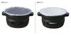 Kamoshika Douguten Tabletop Stove, Ceramic Charcoal Stove, Round, Small, Compact, Made in Japan, Black