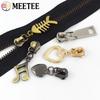 5/10/20Pcs Meetee 5# Zipper Slider for Metal Zips Handbag Purse Zippers Puller Head Jacket Replace Zip Closure Repair Accessory