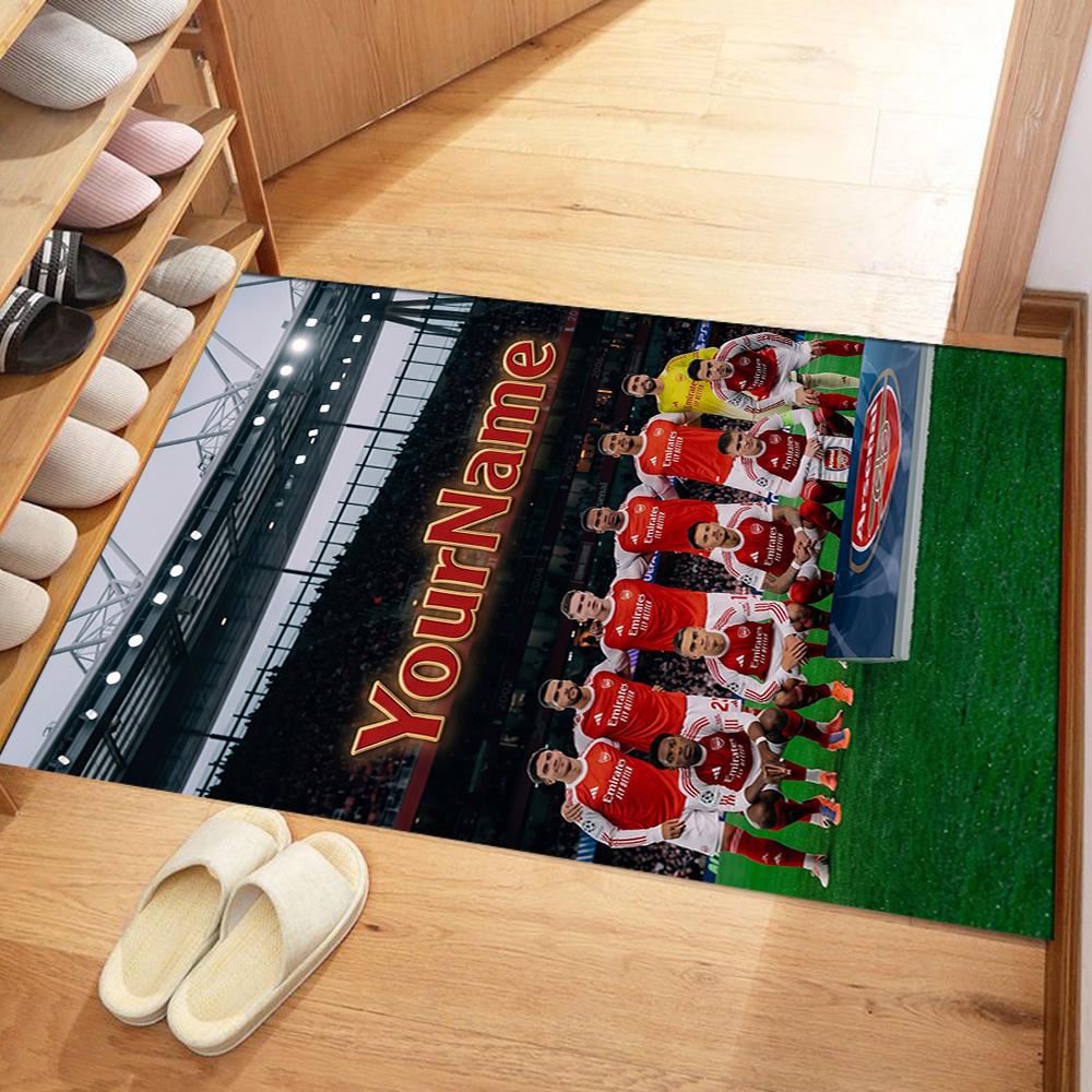 Arsenal Personalized Text Floor Mat Suitable for Study Room Outdoor Game Room Dormitory Antislip Carpet Anime Office Decor