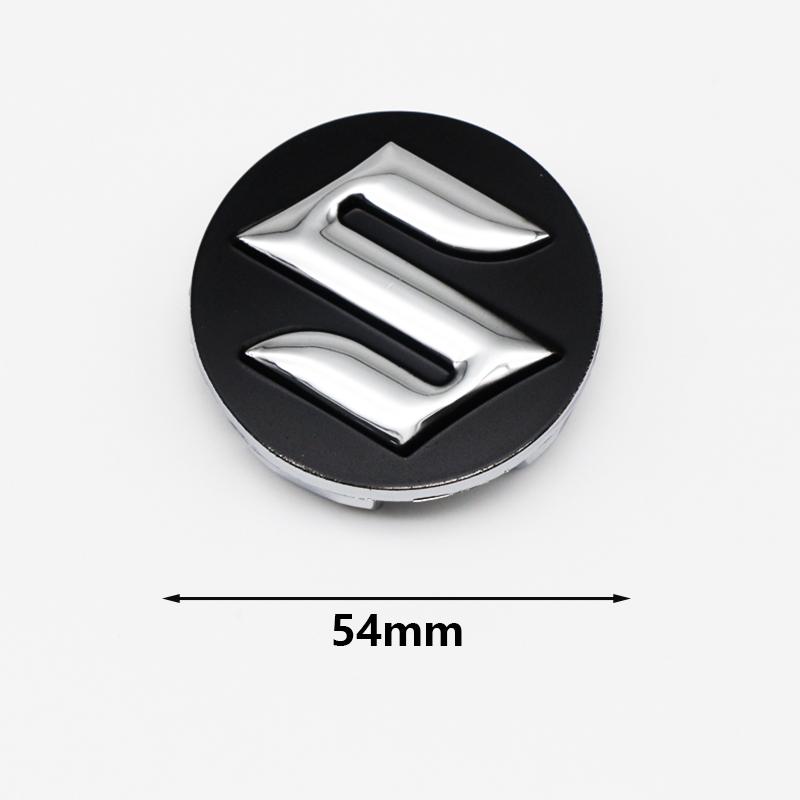 4 Stück 54mm ABS Auto Radnabenkappen Abdeckung Emblem Plakette Ersatz für Suzuki Swift SX4 Alto DZire Ignis Grand Vitara Dekor