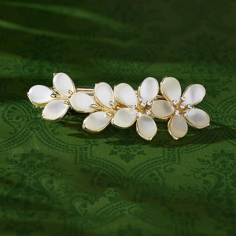 Elegant Yushenghua Hair Clips, Spring Clips, High-end Women's Light Luxury Style, Cat-eye Top Clips, Bangs Clips
