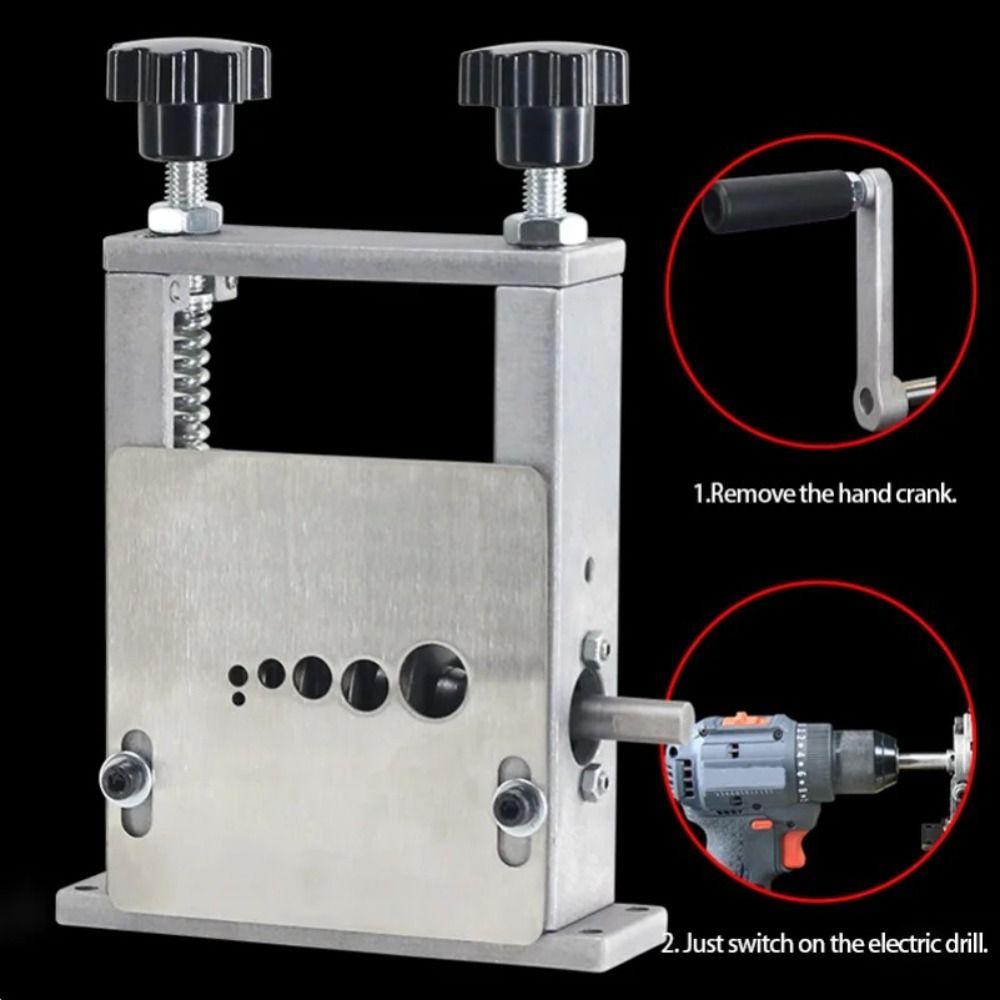 Double Drive Manual Wire Stripping Machine Hand Crank Heavy Duty Copper Wire Stripper Universal Stripping Tool