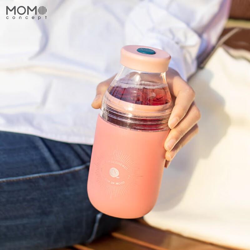 MOMOCONCEPT 420ml Portable High Borosilicate Glass Tea Cup