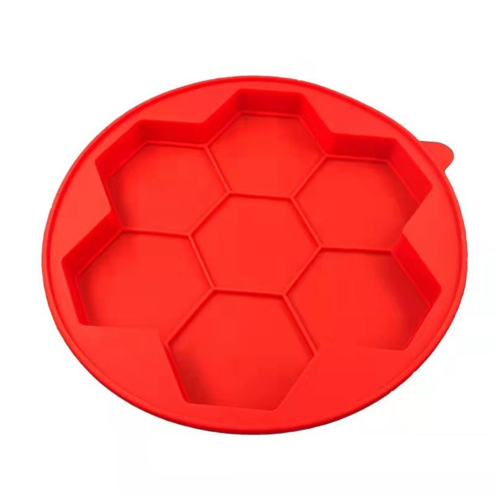 7 Holes Burger Patty Mold Red Cake Mold Universal Hexagonal Hamburger Patty Maker  Freezer