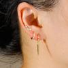 2pcs Stainless Stee Pendant Hoop Earring Trendy Punk Hip-hop Rivet Piercing Earrings For Women Gothic Party Wedding Jewelry Gift