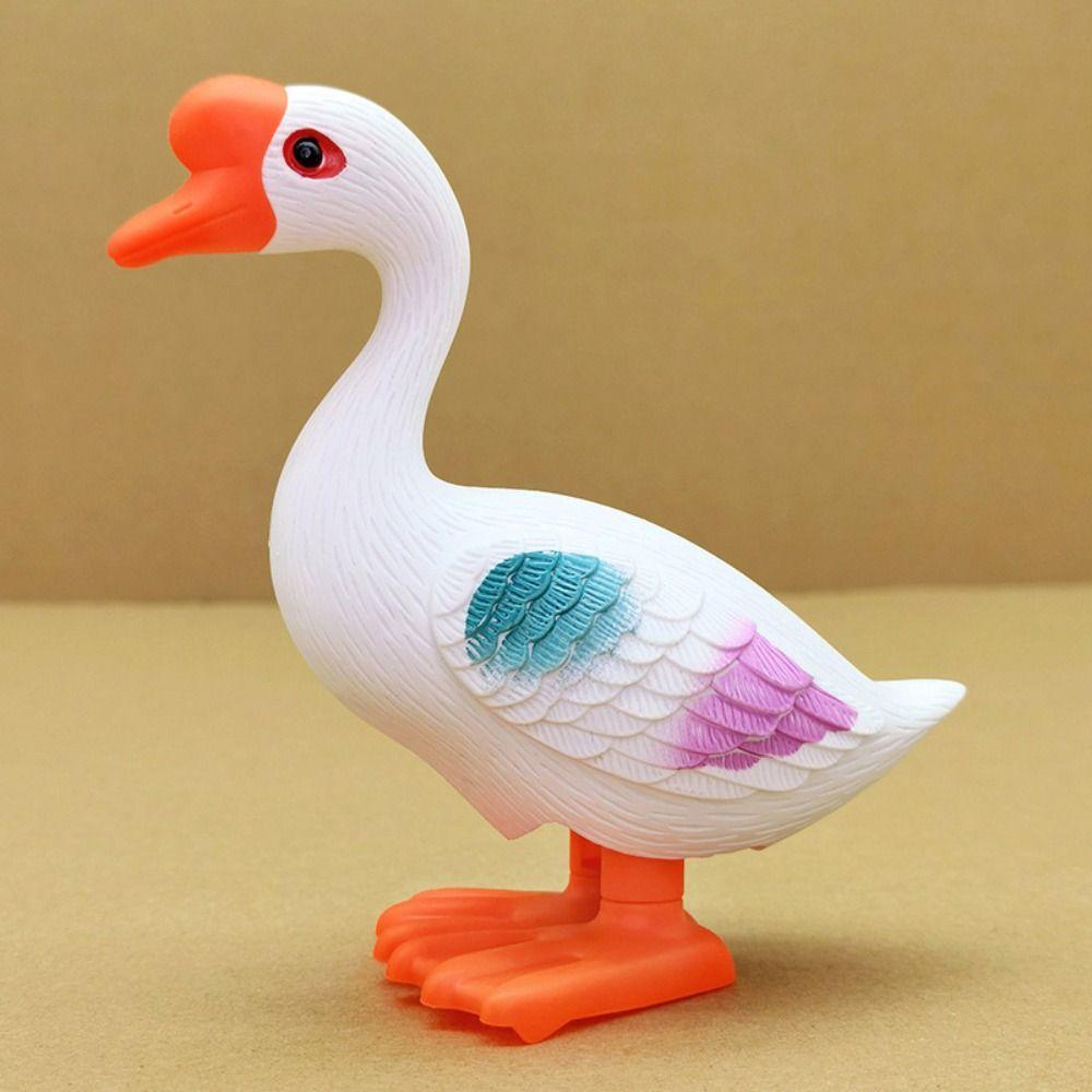Cute Design Jumping Goose Toy Plastic Material Simulation Animal Toy Bounce Goose Toy Kids Play