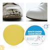 100g White Shoe Cleaner Cream Anti-Yellowing Stain Remover with Sponge Leather Mesh Rubber Canvas Cleaning Kit for Boots Shoes