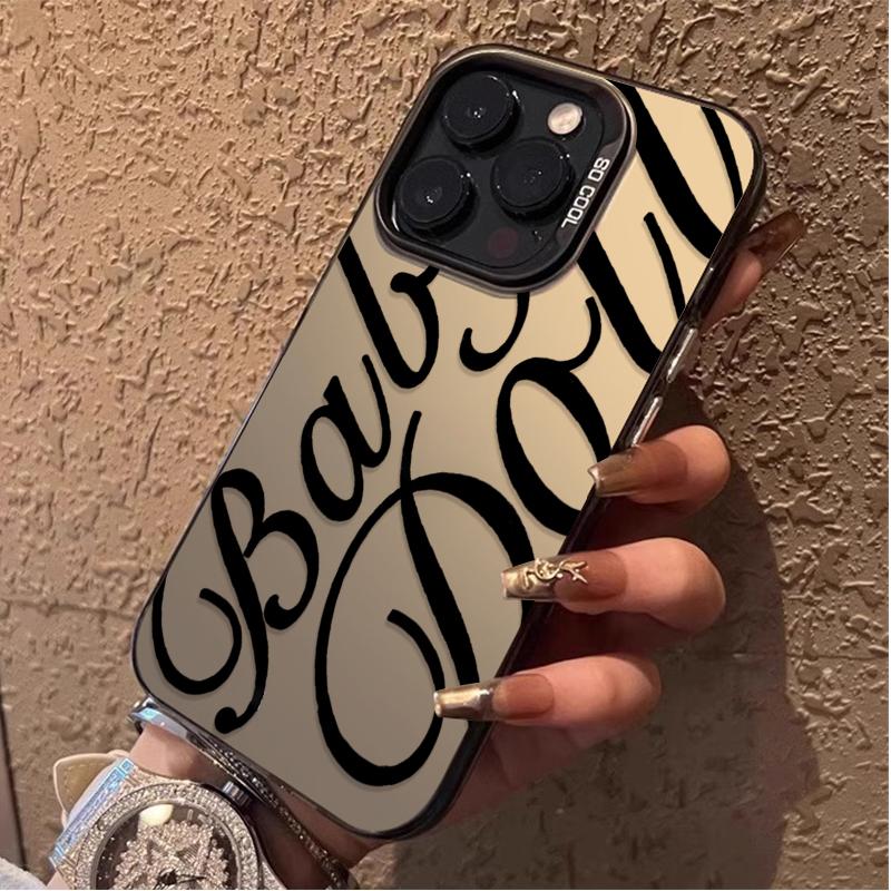 Fashion English Letters Phone Case For IPhone 17e Air 16E 17 16 15 Plus 14 13 12 11 Pro Max Shockproof Anti-slip Y2k Hard Cover
