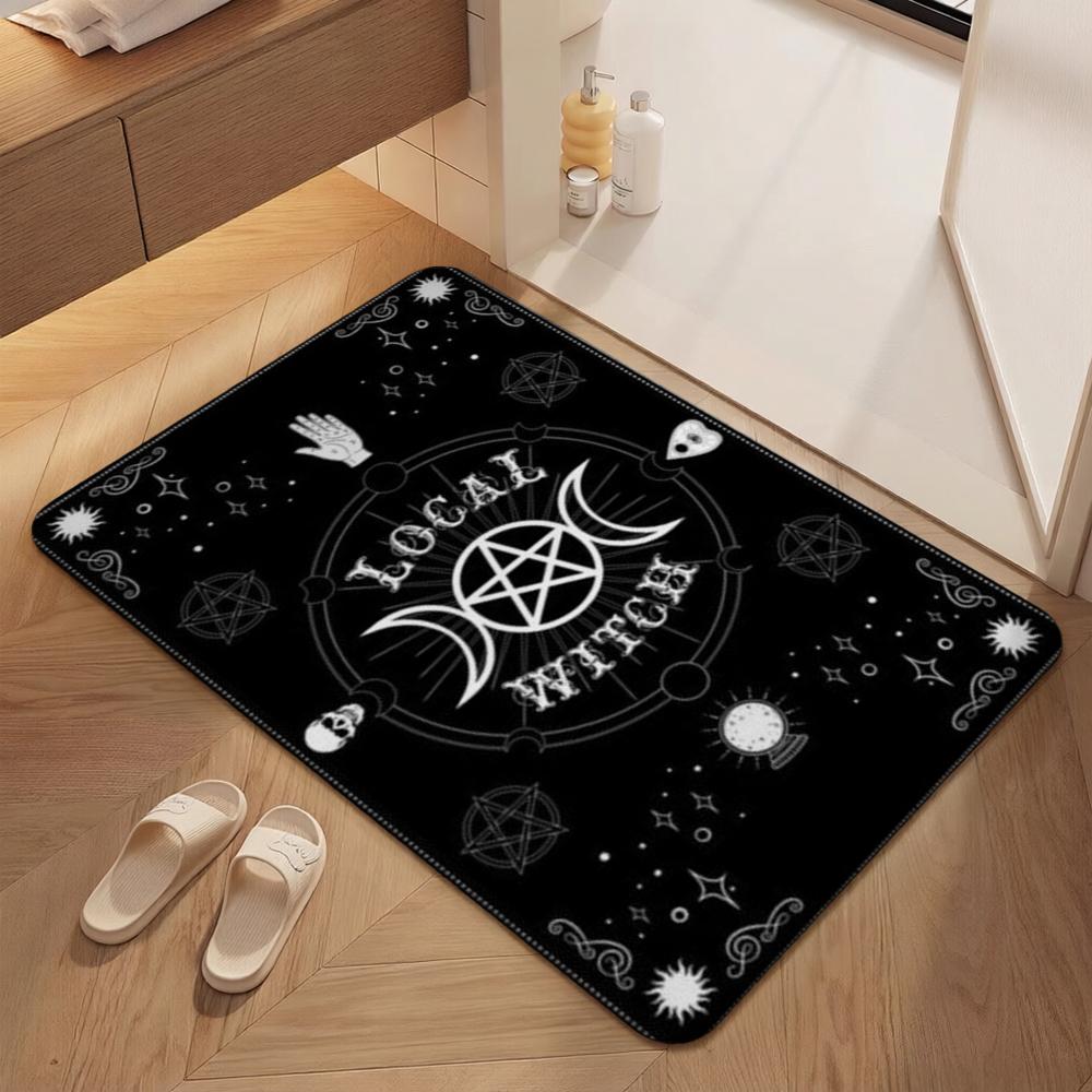 Dark Occult Pentagram Ritual Theme Indoor Rug Allseason Carpet For Bedroom Study Home Decor Halloween Gift