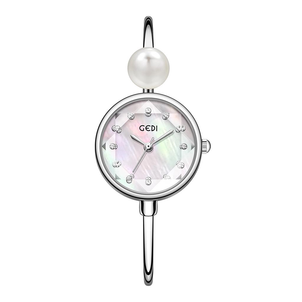

Gedi Pearl Watch For Women With Waterproof Quartz Movement And Elegant Bracelet Strap Style A