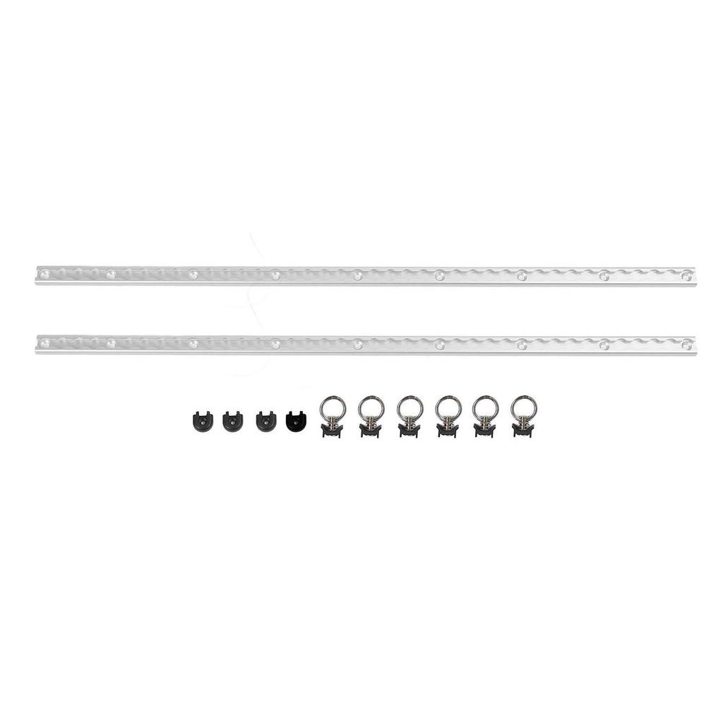 1 Pair Aluminum L Track Rail 100cm Cargo Securing Lashing Rail L Track Tie Down System Kit with Round Stud Fittings