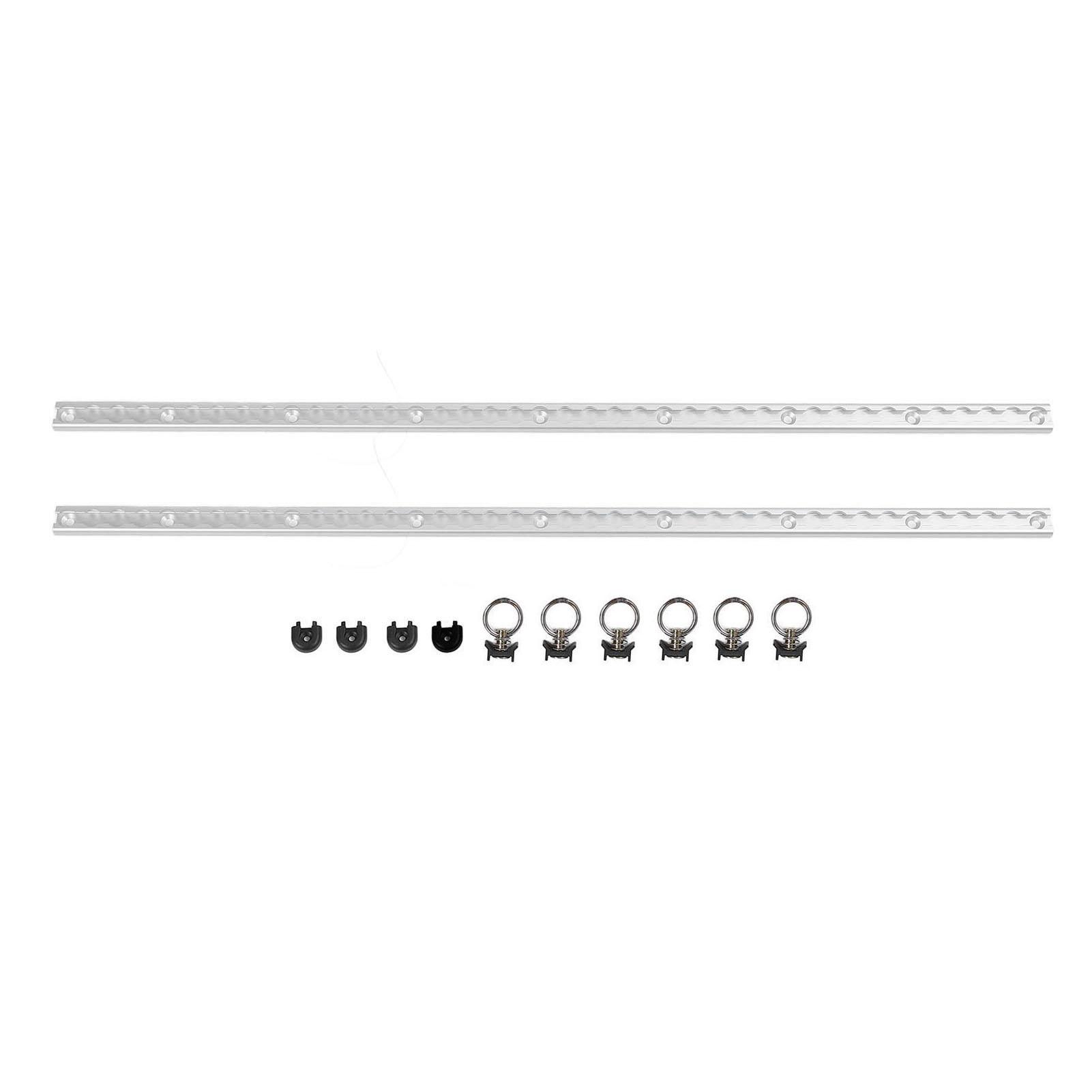 1 Pair Aluminum L Track Rail 100cm Cargo Securing Lashing Rail L Track Tie Down System Kit with Round Stud Fittings