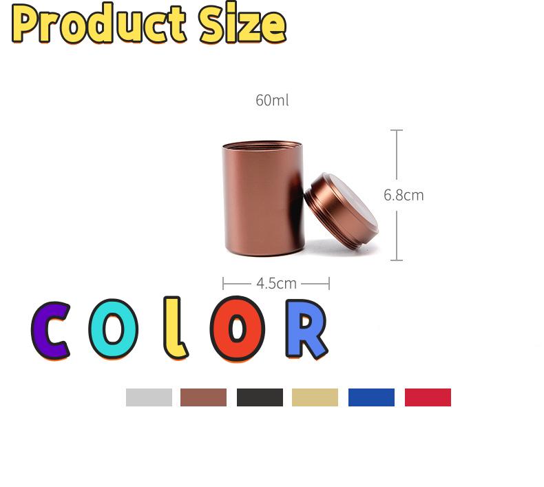 Mini Airtight Smell Proof Container Quality Stainless Steel Tea Cans Herb Stash Jar Tea Coffee Storage Box Tea Caddies Box