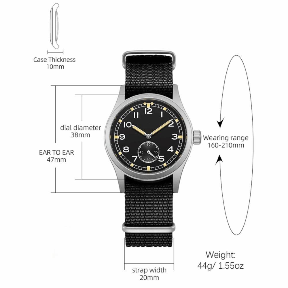 Analog Quartz Wristwatch Small Second Sub-Dial Retro Watch Vintage Luminous Watch Outdoor