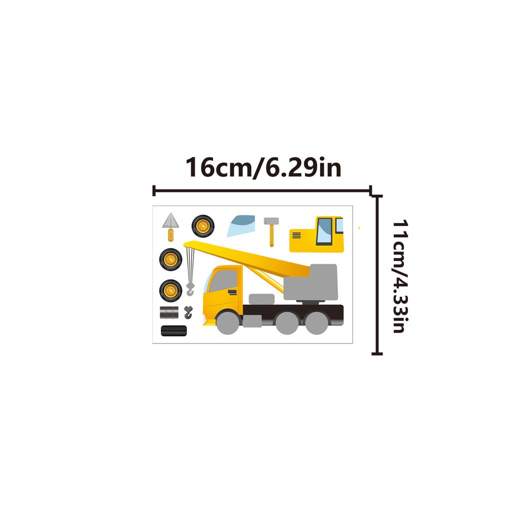 Bagger Aufkleber Gesicht machen Baustellenfahrzeuge Cartoon DIY Aufkleberbuch für Kinder Kinder Bastelaktivität