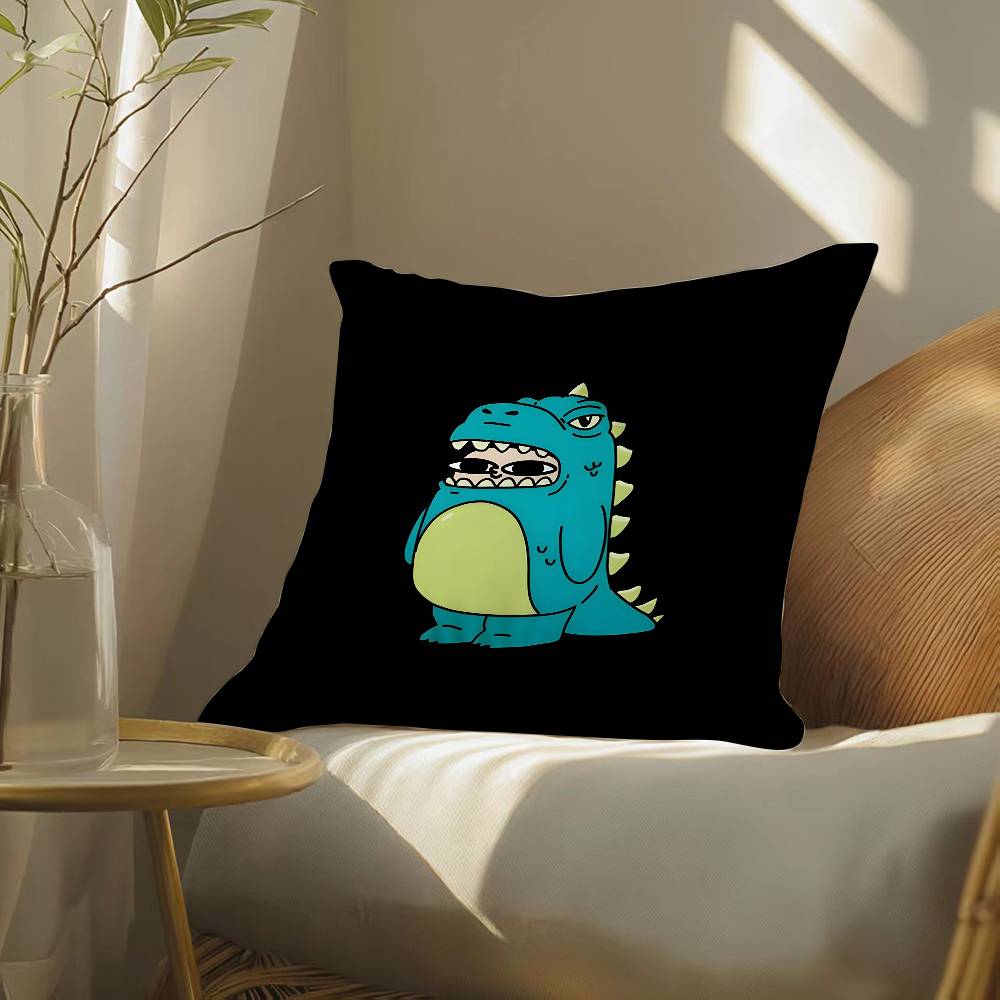 

Мультяшный Веселый Забавный Ketnipz Милая Наволочка Шелковистый элегантный Комфорт Диван-кровать Невидимая молния Пляжная наволочка 12x12Inch