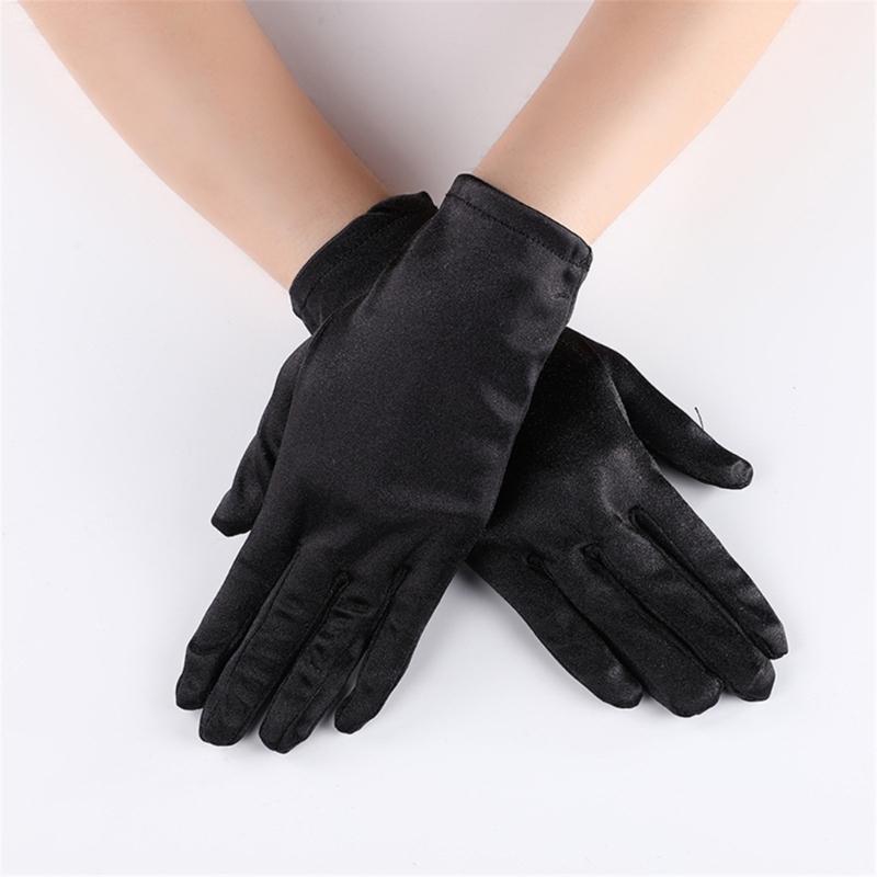 Kurze Handschuhe für formelle Veranstaltungen, Party-Kostümhandschuhe, elegante Zeremonienhandschuhe, Erwachsenen-Unisex-Bühnenauftritte, Handhandschuhe