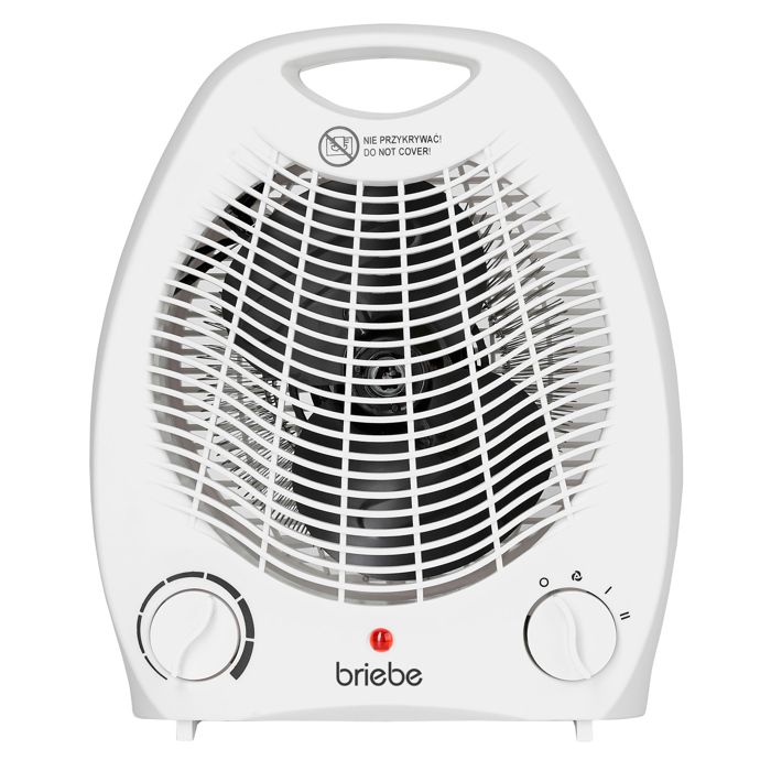 Radiateur et Ventilateur Soufflant, Portable, Air Chaud / Froid, Thermostat Briebe HT1126 2000W Blanc 00515