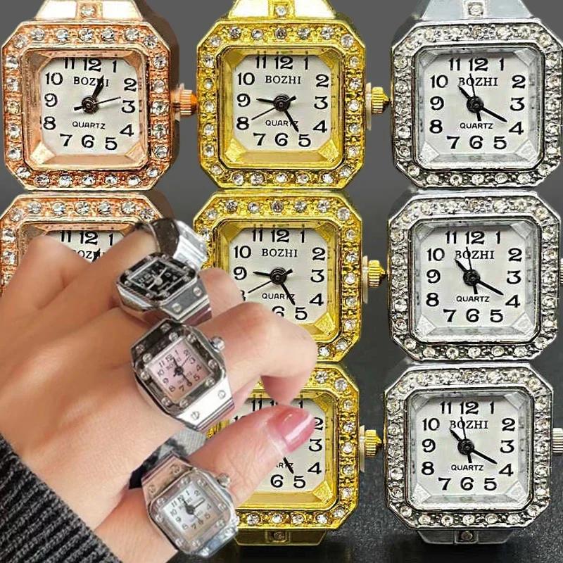 Ins Punk Watch Ring 2026 New Couple Finger Watch Mini Clock Creative Fashion Accessories