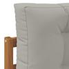 Outdoor Sofa Set with Cushions 7 Pcs Natural and Light Grey
