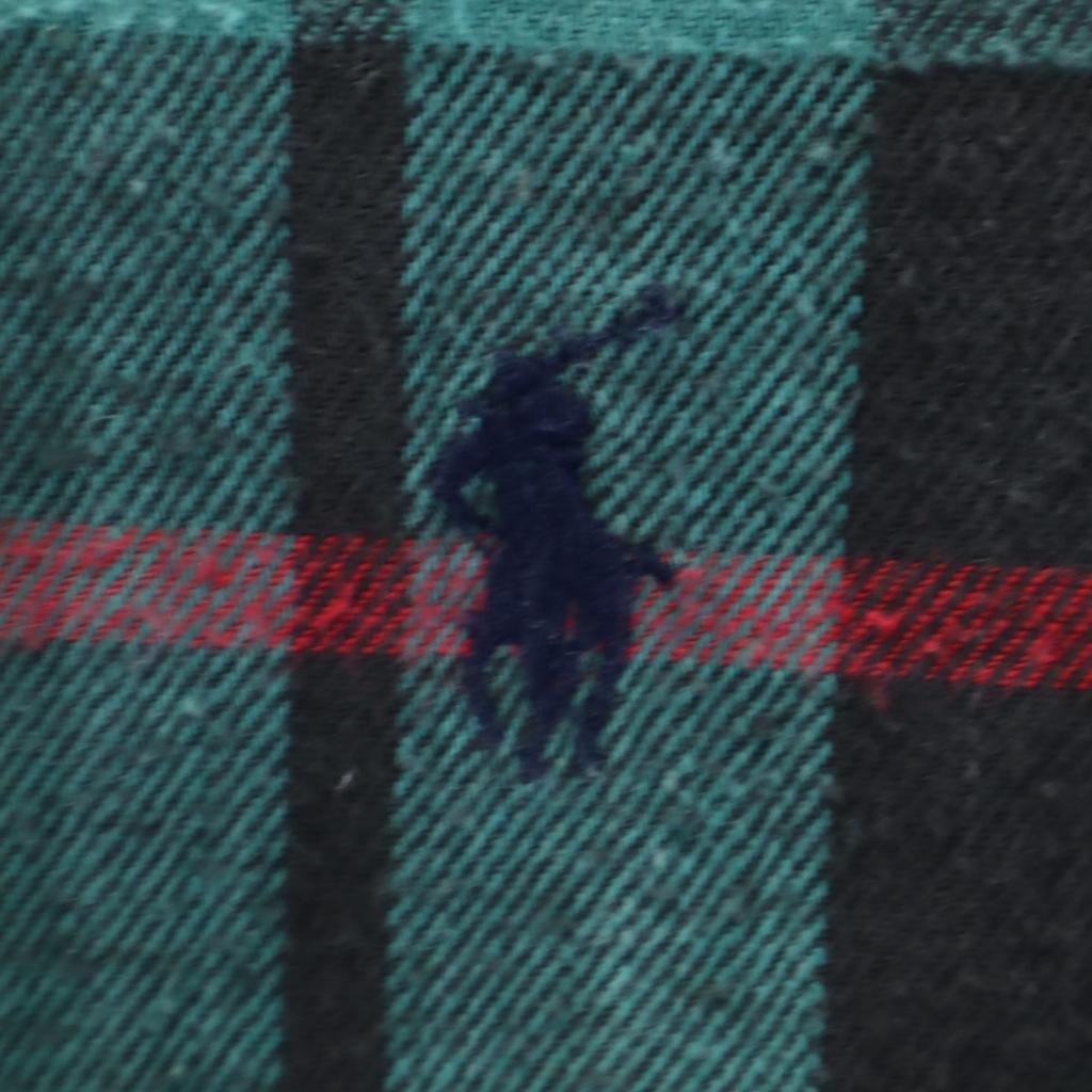 POLO COUNTRY RALPH LAUREN 80s 90s Old Tartan Check Pattern Long sleeve Cotton shirt Men's Used