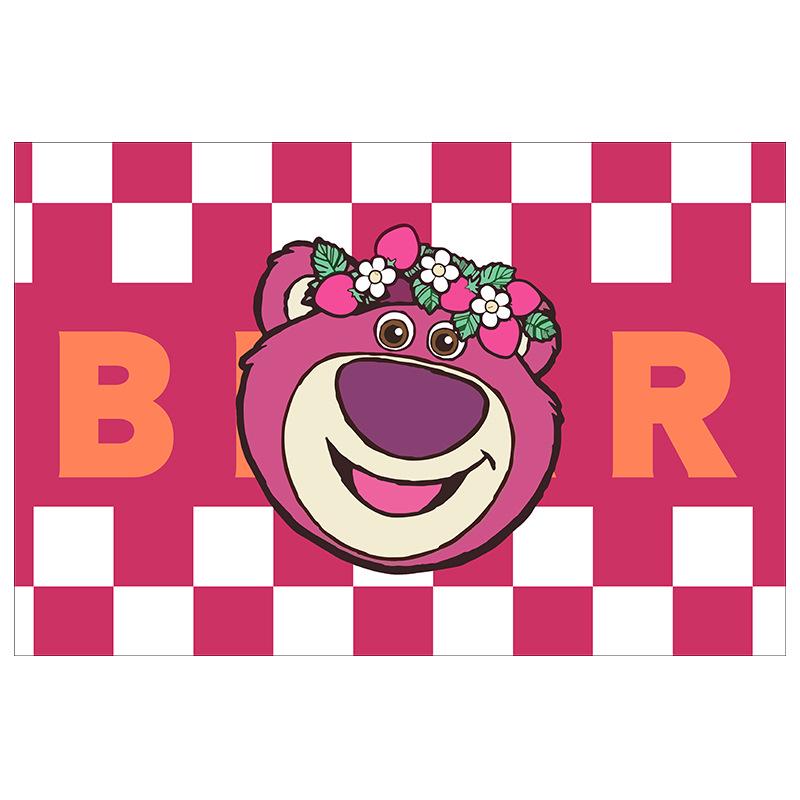 Cartoon Cute Lotso Absorbent Doormat – Dirt-Resistant & Easy-Clean Decorative Rug
