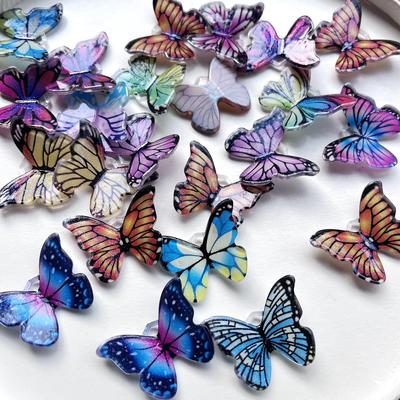 Encanto mixto Flor Mariposa Diamante de imitación joyería diy Pendientes decorativos Pulsera Accesorios decorativos Decoración navideña mariposa