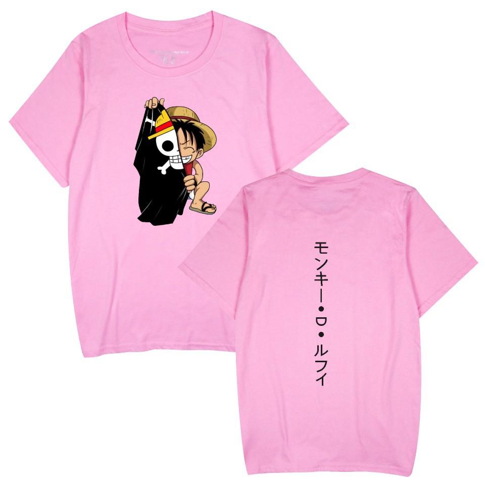 ONE PIECE Shirts Round Neck Short Sleeve Funny Clothes ONE PIECE Cartoon Printed Unisex T-Shirt