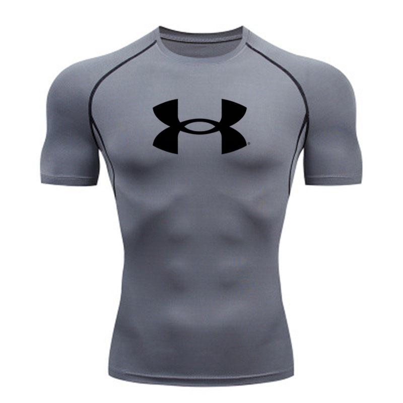 Men's Quick Dry Compression Workout Tight T-shirt, Breathabl