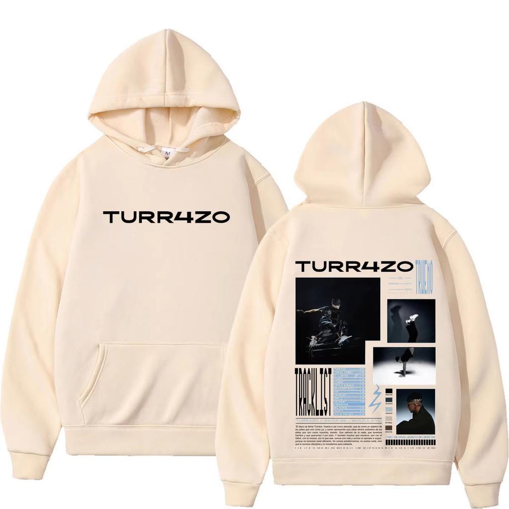 Rapper Trueno Turr4zo Album 2026 Tour Print Hoodie Men Women Hip-hop Pullover Loose Casual Hoodie Gothic Trendy Streetwear for Daily Looks