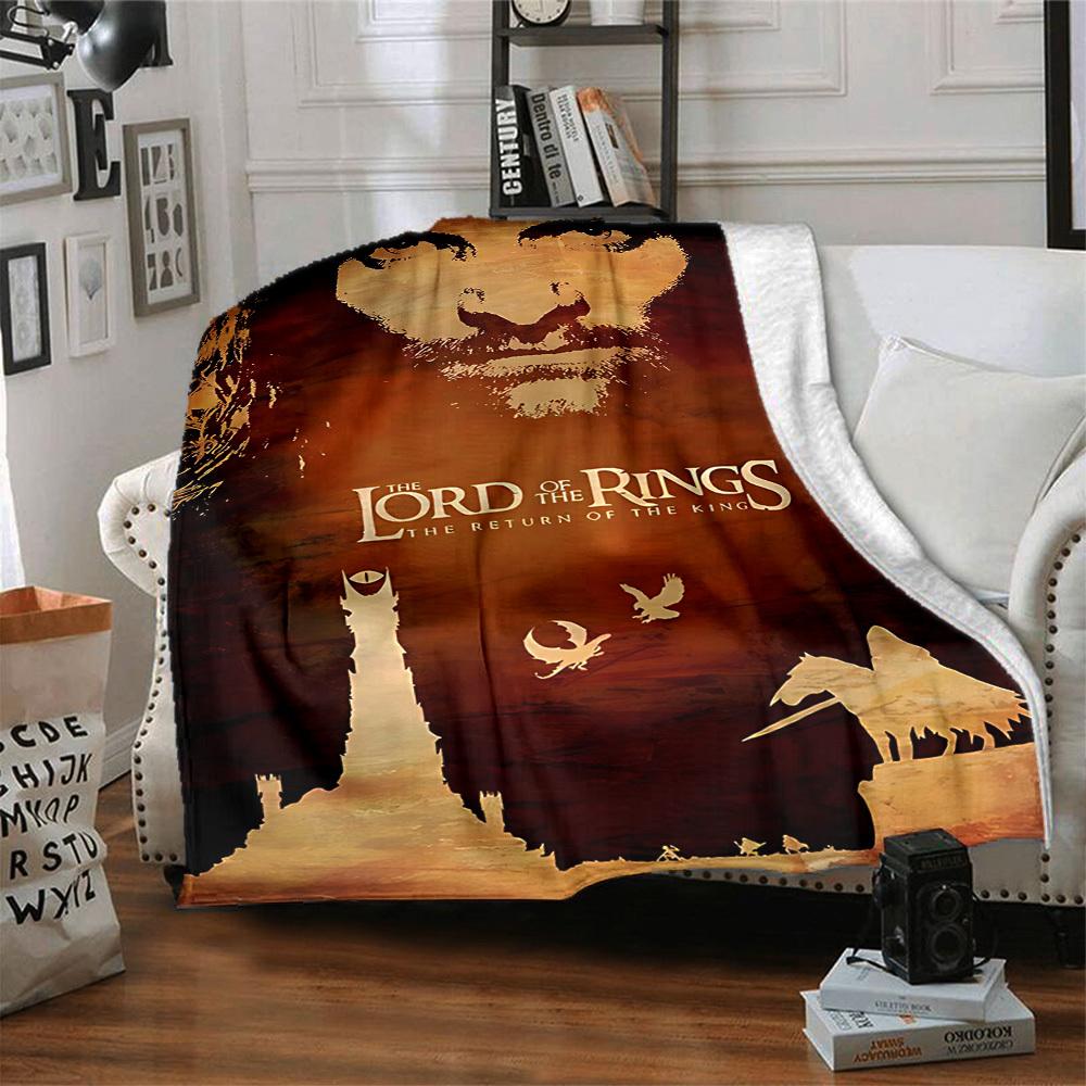 1pc The Lord of the Rings Blanket Lightweight Flannel Throw For Sofa, Bed, Travel, Camping, Livingroom, Office, Couch, Chair, And Bed