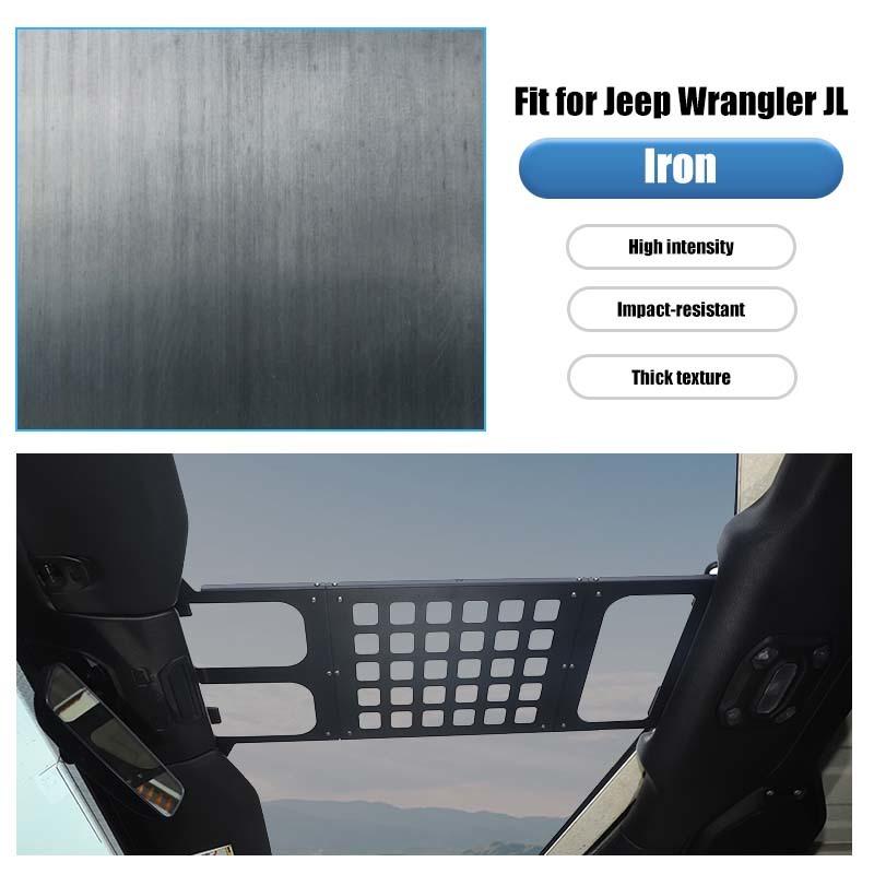 Top Front Roof Rack Shelf Luggage Storage Carrier Shelf For Jeep Wrangler JL For JT Gladiator 2018 Up Interior Accessories ( Iron)