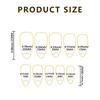 24Pcs Glossy Gold Almond Press On Nails Short False Nails With Micro Carved Ripple Design Full Cover For Women Girls